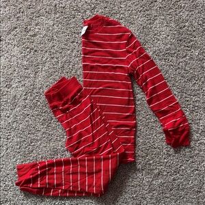 Stars Above Red and White Striped Womens Pajama Set